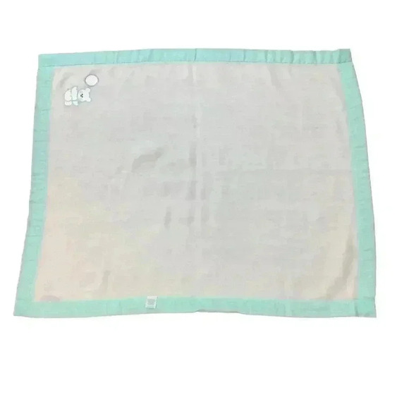 First Moments Baby Nursery Blanket Teddy Bear Balloon Polka Dots 35x43 - Picture 2 of 5